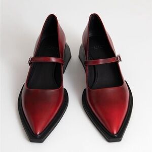 Vagabond Vivian red pointed Mary Janes 36 6 leather